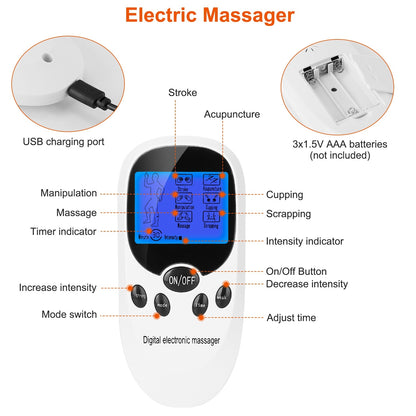 SwasthyCare Dual Pulse Massager – Compact Electric Muscle Relaxation Device